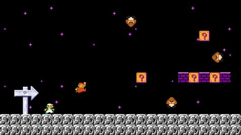 Super Mario Maker Custom Theme Smb Space Joy Sticks Night Youtube