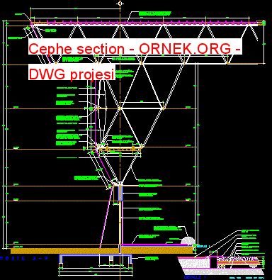 Proje Sitesi Düz çatı detayı Autocad Projesi