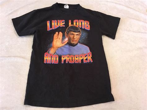 Star Trek Spock Live Long Prosper Tshirt Adult Small  Gem