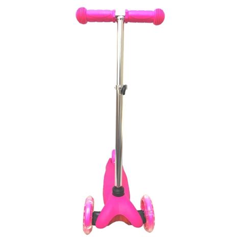 Patinete Infantil Urbano Scooter Feminino 3 Rodas Led Rosa E Lilás