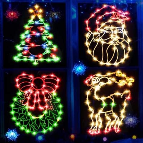 Amazon Inch Christmas Window Silhouette Lights Decorations