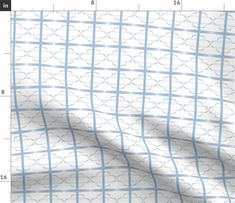 Sky Blue And White Geometric Fabric Spoonflower