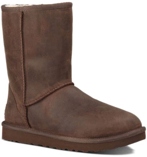 Ugg Classic Short Water Resistant Leather Boot Shopstyle