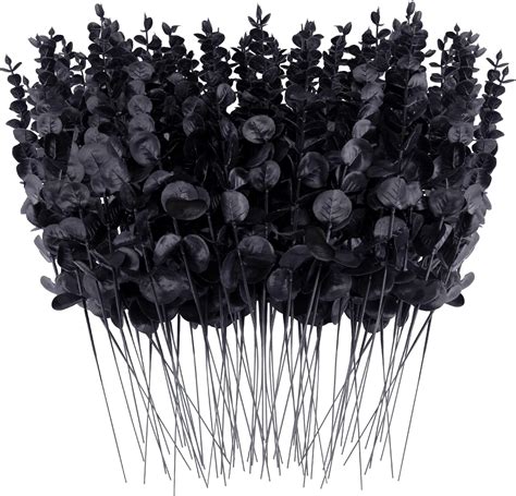 Amazon Feqo Pcs Black Eucalyptus Stems Artificial Eucalyptus