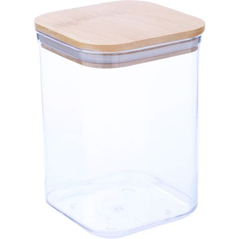 House And Home Medium Bamboo Lid 1l Container Big W Pantry Containers Plastic Food Containers