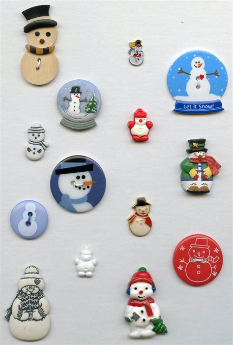 Snowman buttons