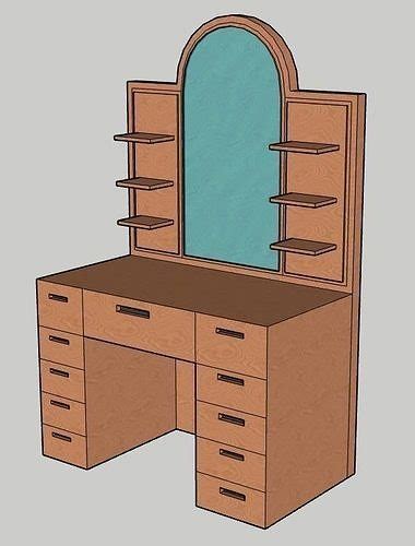 Dressing Table 3d Model Cgtrader