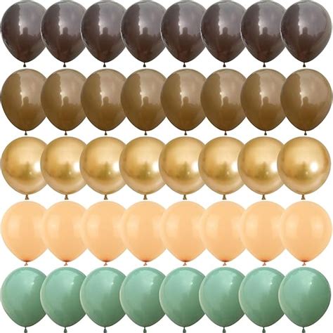 Green And Brown Balloons 60 Pcs Sage Green Dark Brown