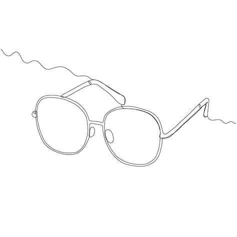 Premium Vector Glasses In Continuous Line Art Drawing Style Corrective Eye Glasses Minimalist