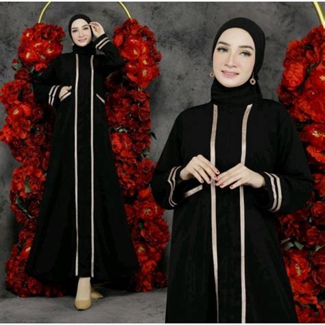 Jual Abaya Hitam Turkey Gamis Maxi Dress Arab Saudi Bordir Turkey India