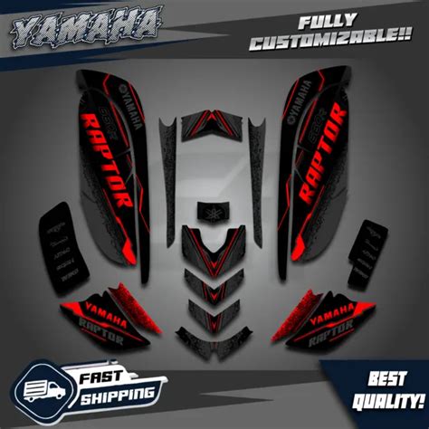 Yamaha Raptor 660 Kit Graphics Decals Stickers Atv Wrap Quad All Year