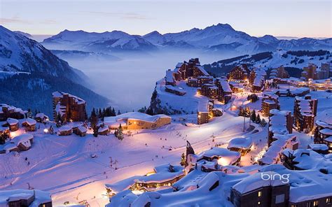 Ciudad cubierta de nieve-2013 bing, Fondo de pantalla HD | Peakpx