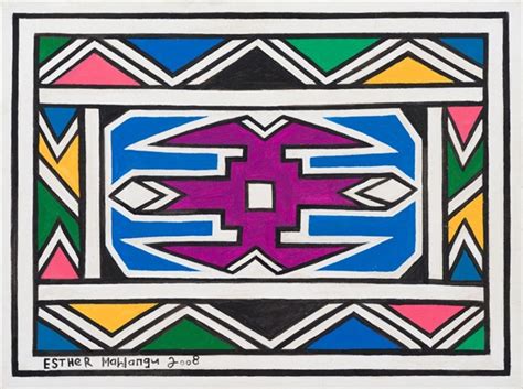 Ndebele Patterns by Esther Mahlangu on artnet