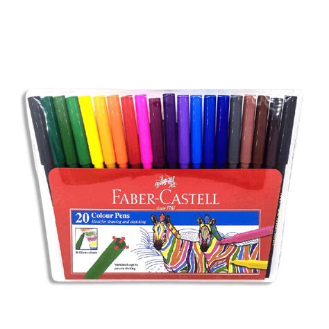 Faber Castell Fibre Tip Pens Feutre 20 Colors Freeshop