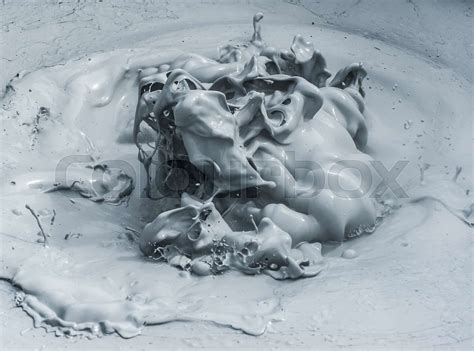 hot exploding mud stock image colourbox