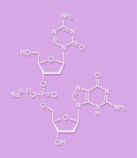 Molécula De Fármaco Contra El Cáncer De Guadecitabina Inhibidor De La