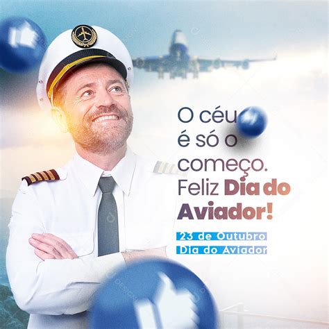 O C U S O Come O Feliz Dia Do Aviador Social Media Psd Edit Vel