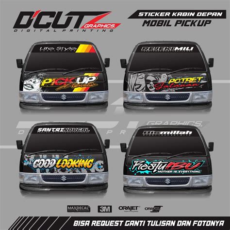 Jual Decal Sticker Kabin Mobil Pickup Futura T Ss L New Carry