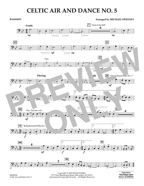 Celtic Air And Dance No 5 Bassoon Sheet Music Michael Sweeney