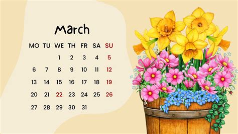 March 2023 Calendar Wallpaper Ixpap