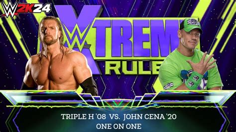 Wwe2k24 Gameplay Triple H 08 Vs John Cena 20 Extreme Rules YouTube