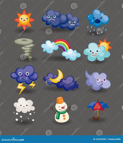 Cartoon Weather Icon Stock Vector Illustration Of Design 22256396