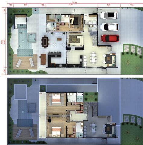 Plano De Casa Con Cochera Amplia X M Planos De Tu Casa