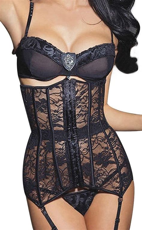 Imilan Underbust Lace Waist Cincher Corset Garters Belt S 6xl 3xl