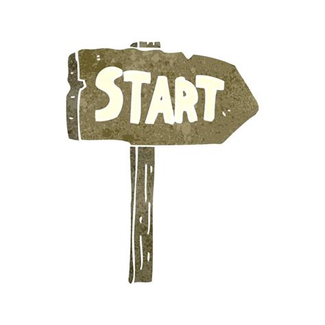 Start Sign Cartoon Stock Vector By ©lineartestpilot 13566843