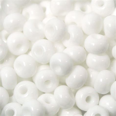 2 0 Czech Seed Bead Opaque White Garden Of Beadin