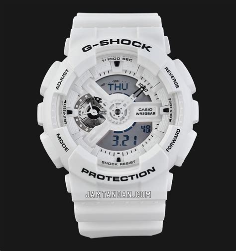 Casio G Shock GA 110MW 7ADR Marine White Series Digital Analog Dial