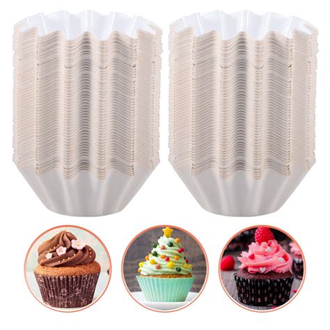 Pcs White Paper Cake Cups Daily Cupcake Wrappers Muffin Cases Ebay