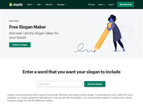 Shopify Slogan Maker | Free Branding Tool