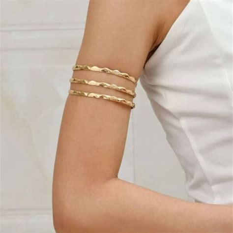 Gold Arm Cuff Etsy