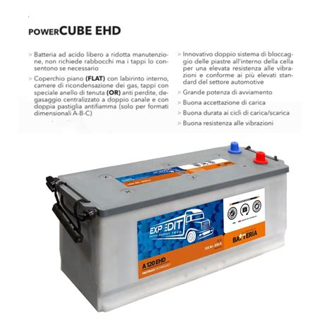 BATTERIA TRATTORE CAMION 120Ah 850A FIAMM A 120 EHD POWERCUBE Dim