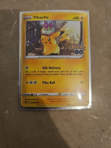 Pikachu SWSH234 Black Star Promo Pokemon Go Holo Card Mint NM EBay