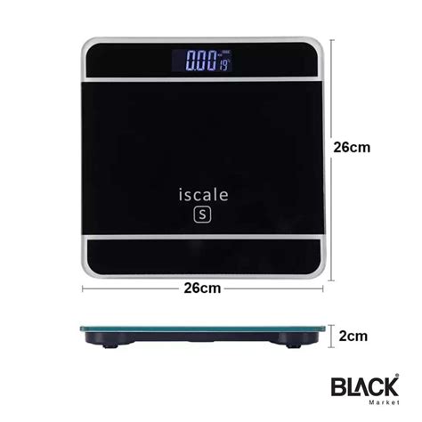 Iscale Digital Lcd Electronic Tempered Glass Bathroom Weighing Scale