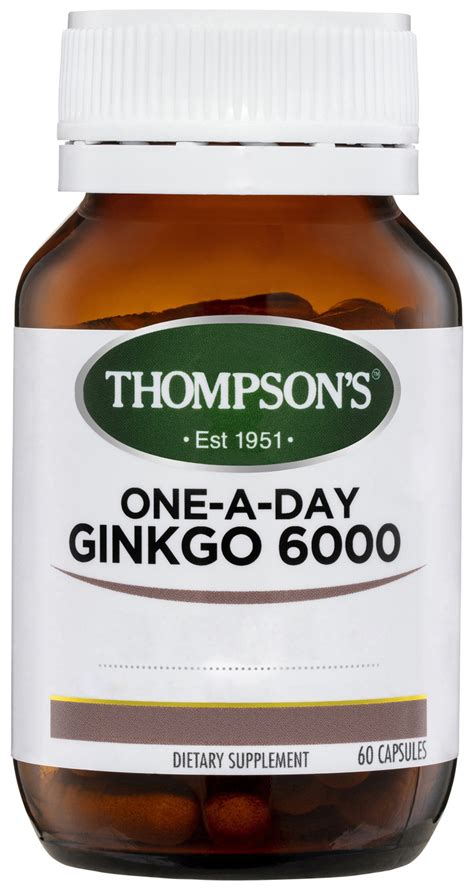 Thompson S One A Day Ginkgo Biloba 6000mg 60 Caps Unichem Cox S 7 Day Pharmacy