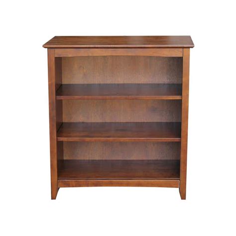 International Concepts 36 In Espresso Wood 3 Shelf Standard Bookcase