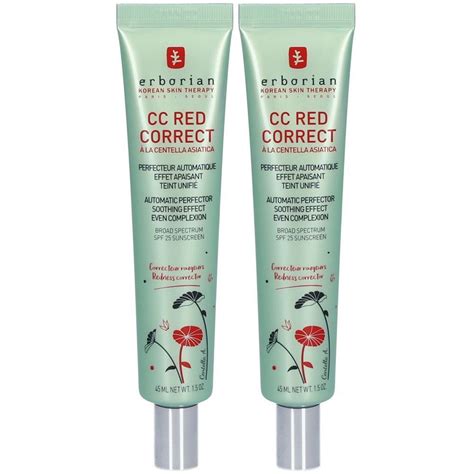 erborian CC Red Correct Creme Anti Rötungen 2x45 ml Shop Apotheke