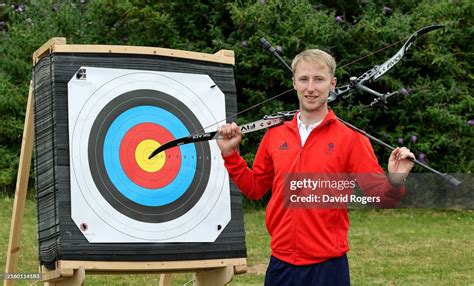 Conor Hall Poses During The Team Gb Paris 2024 Olympic Games Archery