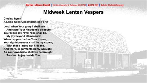 Midweek Lenten Service Youtube