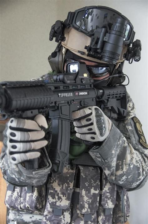 My Acu Loadout With Fast Helmet Mock Nvg Flash Light And Tippmann X7