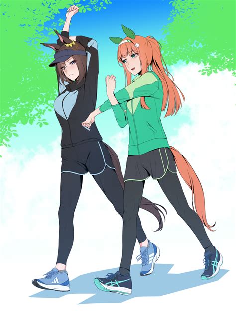 Safebooru 2girls Absurdres Adidas Air Groove Umamusume Alternate