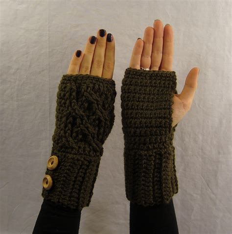 Ravelry Celtic Cable Fingerless Mittens Pattern By Jennifer Ozses