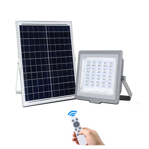 K W Remote Controlled Solar Floodlight Led Lm Degree Lux