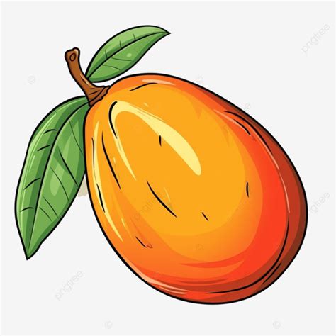 Doodle Illustration Of A Mango Doodle Fruit Set Png Transparent