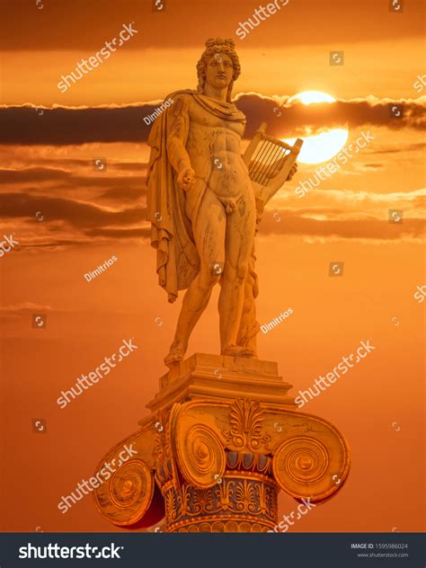 Apollo Statue Ancient Greek God Poetry Stock Photo 1595986024