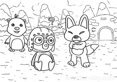 Desenhos de Pororo para Colorir | 35 Desenhos para Colorir