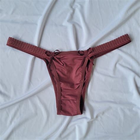 Calcinha Fio Dental Tanga B Sica Lisa Em Microfibra El Stico Na Cintura Lingerie Barata